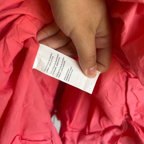 Derek Lam Collective Coral Pink One Shoulder Puff Dress Women's Size 40, US 4 - Picture 9 of 12